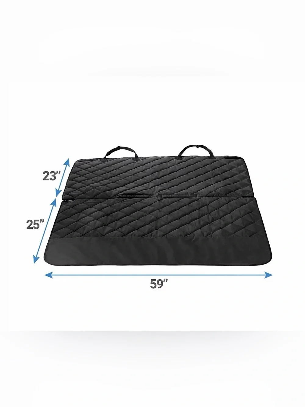 Frisco Quilted Black Pet Car Seat Cover with Straps